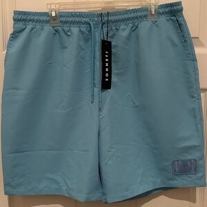 Sonneti London Swim Shorts Mens XXL Pink blue Tie Dye Mesh Lined Logo Drawstring